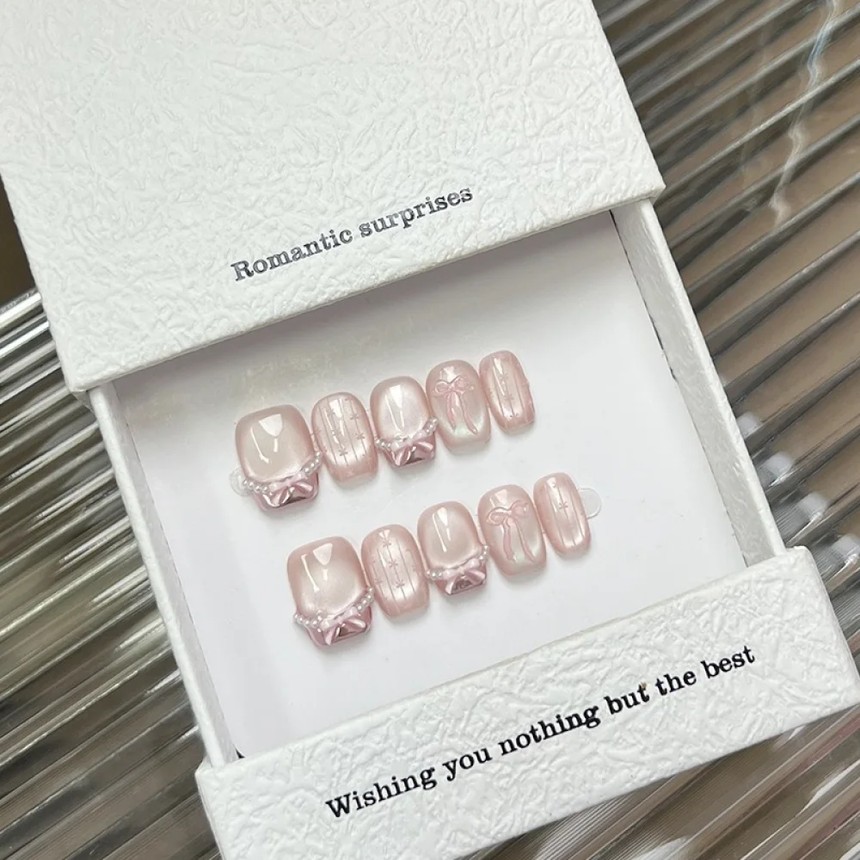 Peach French Cat Eye