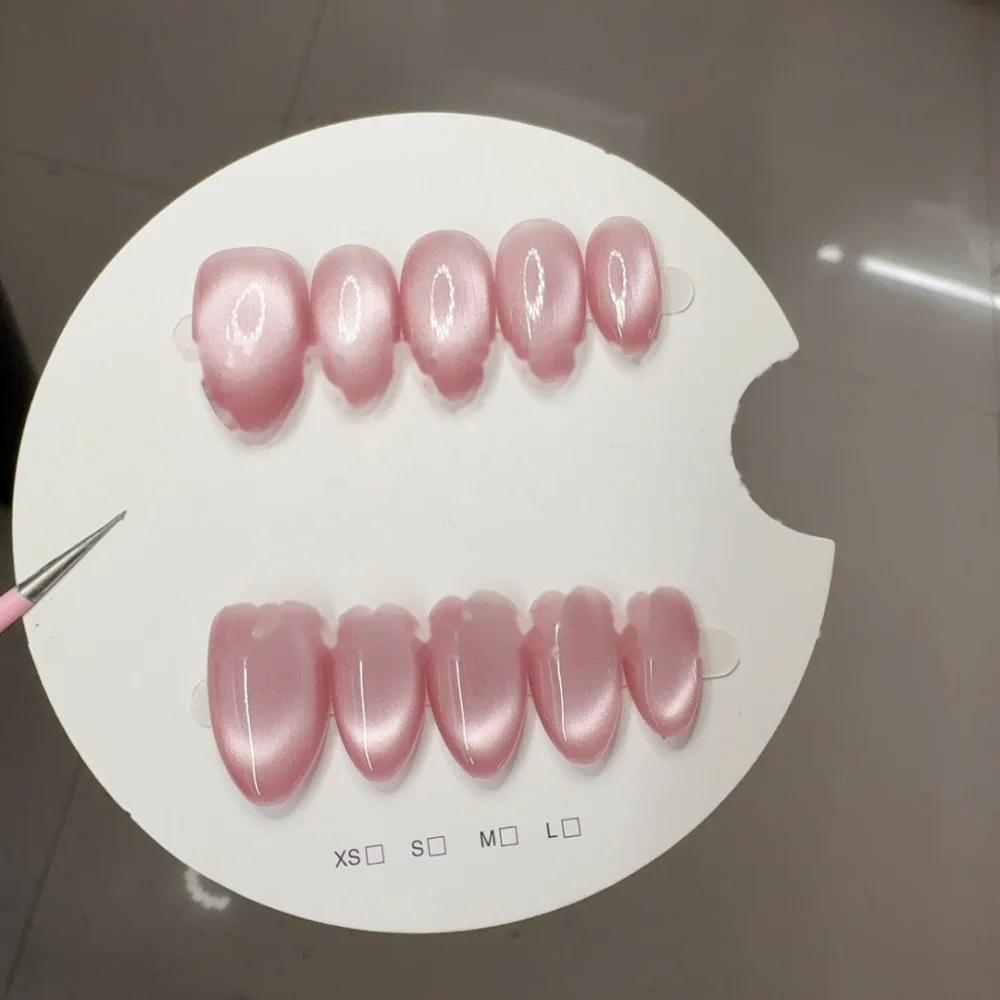 Glass Cat Eye Set (DN-11) assorted mixed press-on nails, view 3