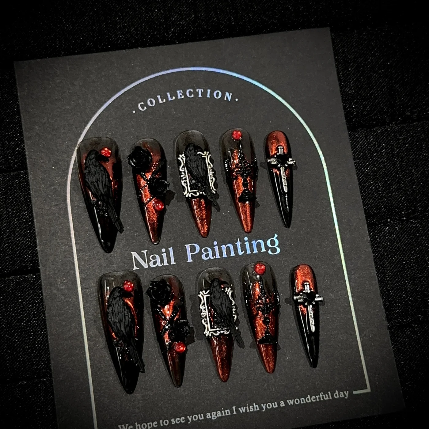 Dark Halloween Long press-on nail set